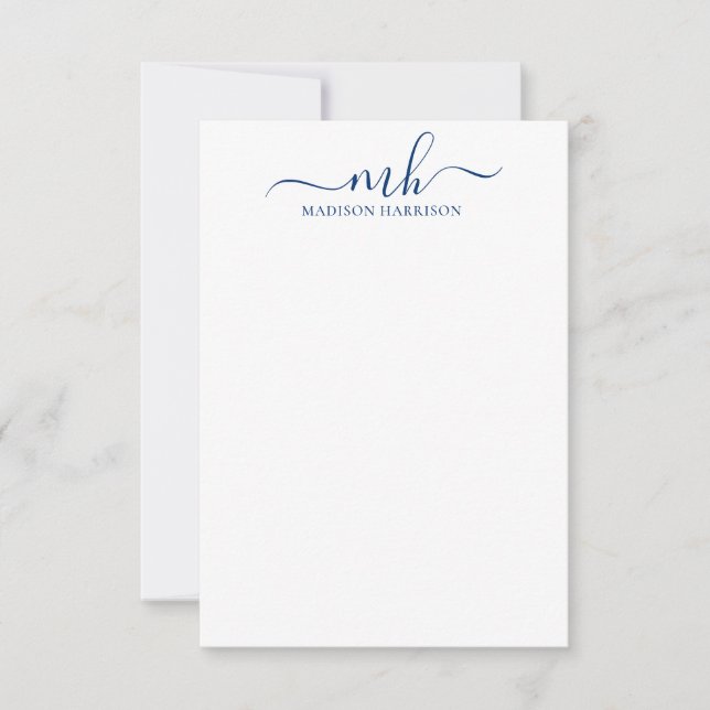 Toute couleur Initiales personnalisées & Cartes de (Devant)
