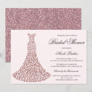 TOUTE COULEUR - Invitation de douche nuptiale Gown