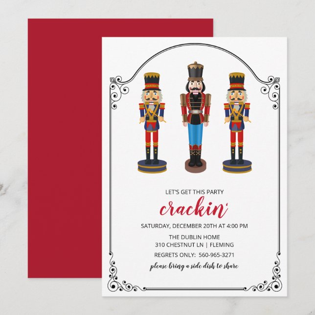 TOUTE COULEUR - Nutcracker Holiday Invitation (Devant / Derrière)