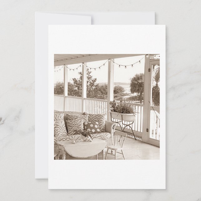 TOUTE INVITATION À UNE FÊTE À LA MAISON DE PLAGE (Devant)