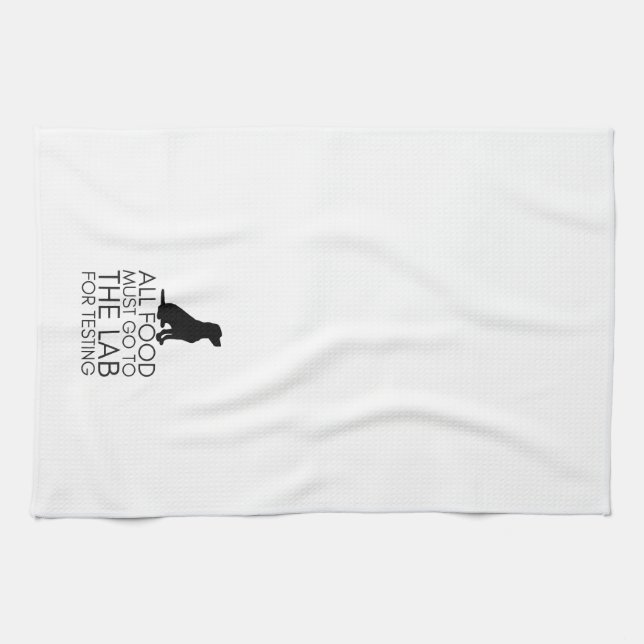 "Toute Nourriture Doit Aller Au Labo" Serviette De (Horizontal)