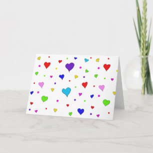 Toutes les cartes de notes pliées de coeur