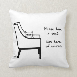 Toutes les chaises appartiennent au chat - coussin