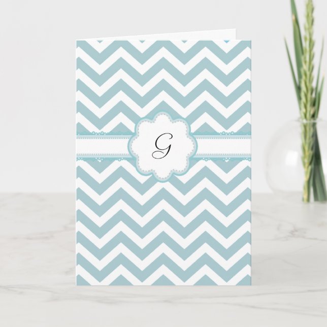 Toutes les occasions Chevron Monogram Merci Note (Devant)