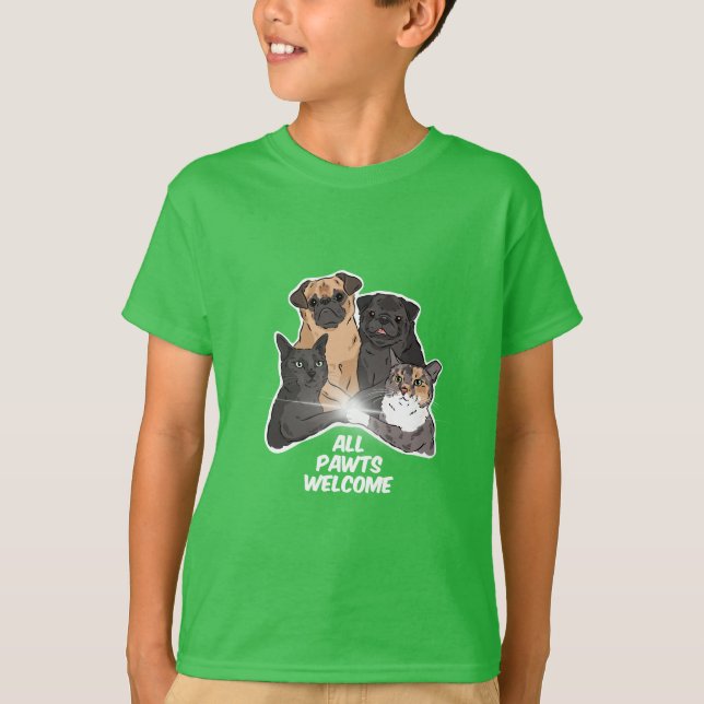 Toutes les Pawts Bienvenue T-Shirt de base pour en (Devant)