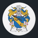Tovar Family Crest Large Clock<br><div class="desc">Tovar Coat of Arms</div>
