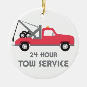 Tow Service Ceramic Ornament