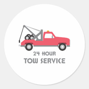 Tow Service Classic Round Sticker