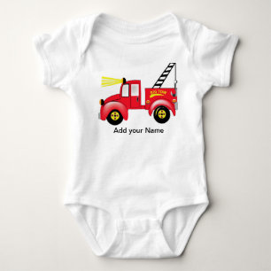 Tow Truck "add your own name" Baby Bodysuit