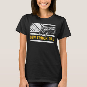 Tow Truck Dad Father USA Flag tow truck driver tow T-Shirt