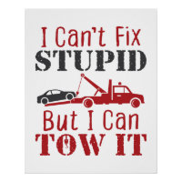 Tow Truck Driver Can't Fix Stupid But Can Tow It