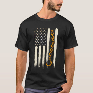 Tow Truck Driver Gifts American Flag Patriotic Tow T-Shirt