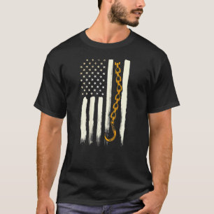 Tow Truck Driver Image On Back Of T-Shirt