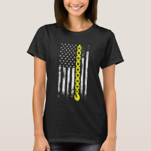 Tow Truck Driver Thin Yellow Line Usa Flag Towing  T-Shirt