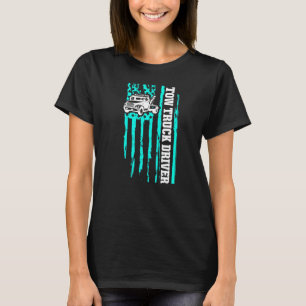 Tow Truck Driver Us Flag Trucker 1 T-Shirt