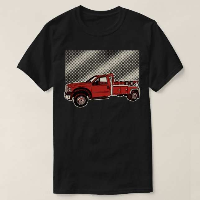 Tow Truck Illustration T-Shirt (Design Front)