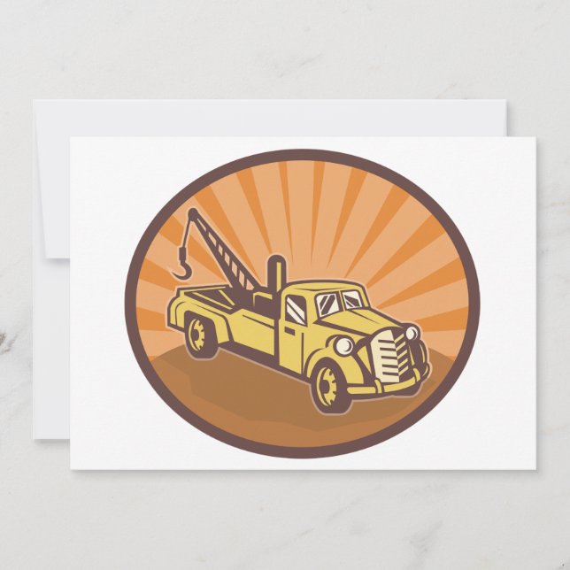 Tow Truck Invitations (Front)