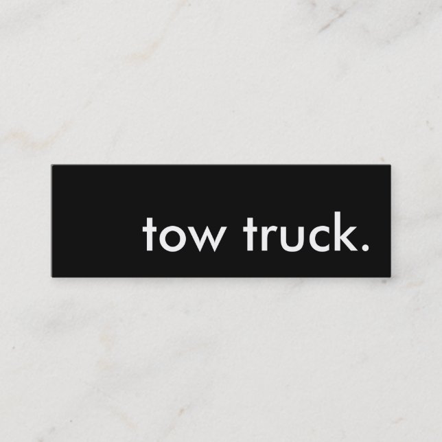 tow truck. mini business card (Front)