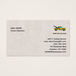 Tow Truck Theme Customizable Business Card