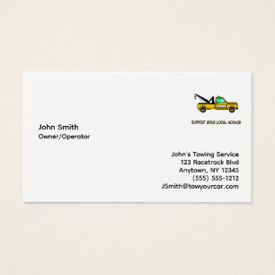 Tow Truck Theme Customizable Business Card