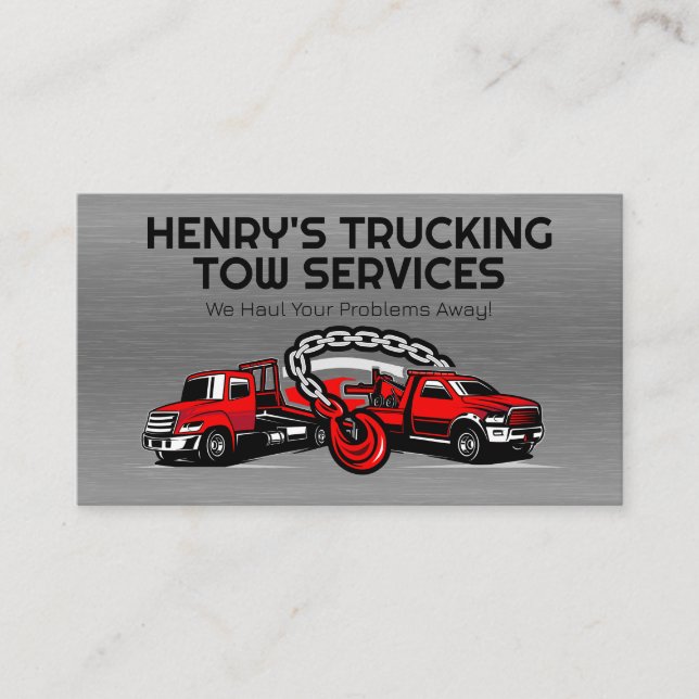 Tow Truck Vehicles | Recovery Services Business Card (Front)