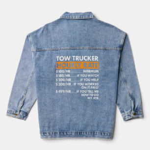 Tow Trucker Hourly Rate Tow Truck Operator Denim Jacket