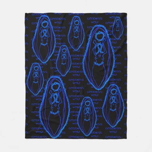 Towanda Goddess Yoni Fleece Blanket (Front)