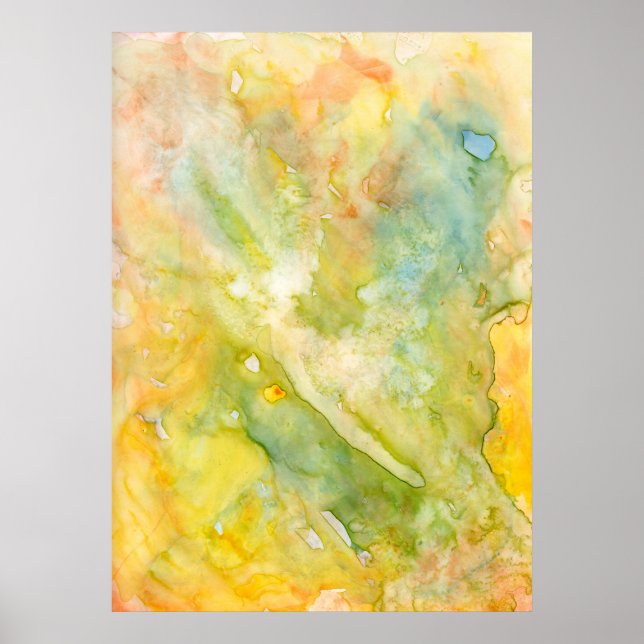 Toward the Light Abstract Wet-on-Wet Watercolor Poster (Front)