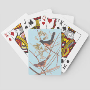 Towee Bunting Audubon Black and Orange Song Birds Playing Cards