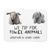 Towel Animals Funny Cruise Door Marker Magnet (Horizontal)