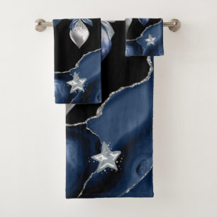Towel, Bath Set Midnight Christmas