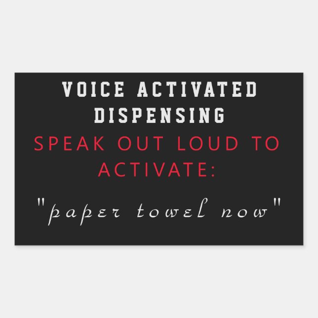 Towel Dispenser Sticker (Front)