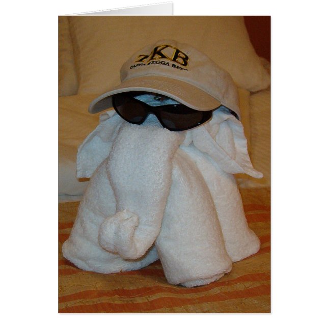 Towel Elephant with Sunglasses (Front)