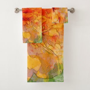 Towel Golden Marigold Watercolor