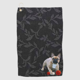 towel Golf french bulldogge