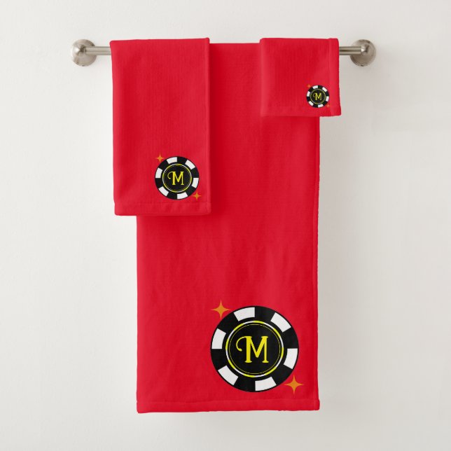 Towel Set - Poker Personalized (add initial) (Insitu)