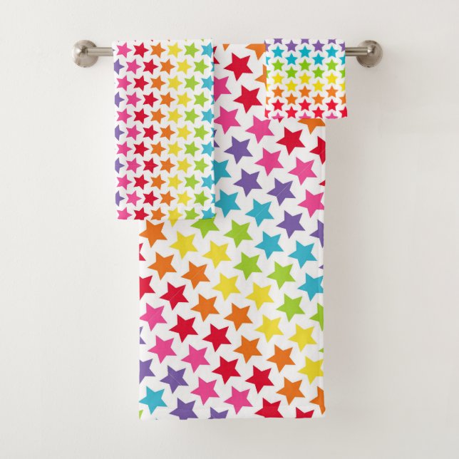 Towel Set - Rainbow Stars (Insitu)