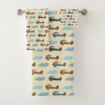Towel Set Toy Airplane