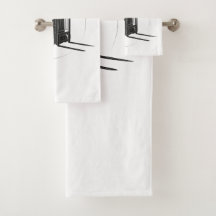 Towel set with forklift graphics