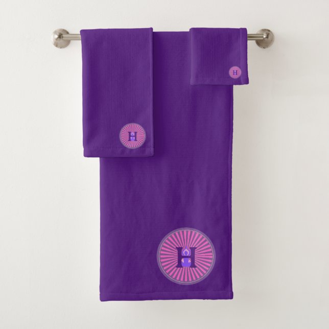 Towel Set - Yoga Zen - Personalized - Add Initial (Insitu)