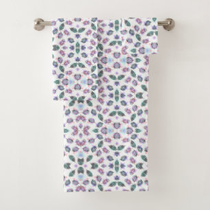 Towel with intricate floral and geometric pattern