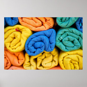 Towels textile hygiene bathroom poster