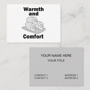 Towels Warmth and Comfort Business Card