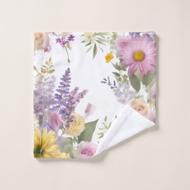 Towels with Spring Florals Design (Gant de toilette)