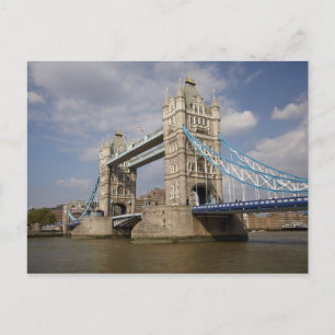 Tower Bridge and River Thames, London, Postcard