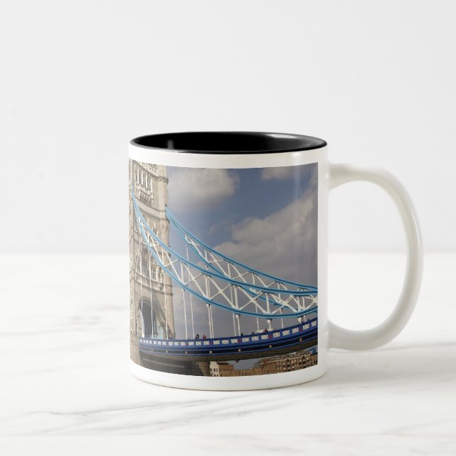 Tower Bridge and River Thames, London, Two-Tone Coffee Mug (Right)