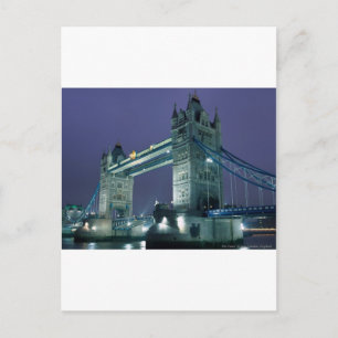 Tower Bridge at night, London, England Postcard