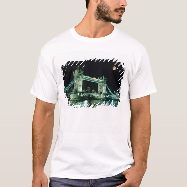 Tower Bridge at Night, London, England T-Shirt (Front)