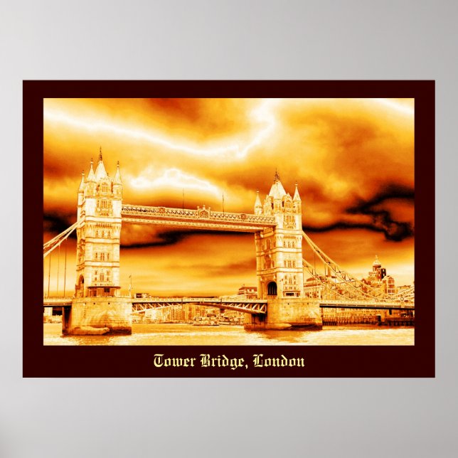 Tower Bridge in Gold Poster (Front)