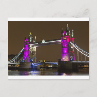 Tower Bridge in Princess pink Postcard